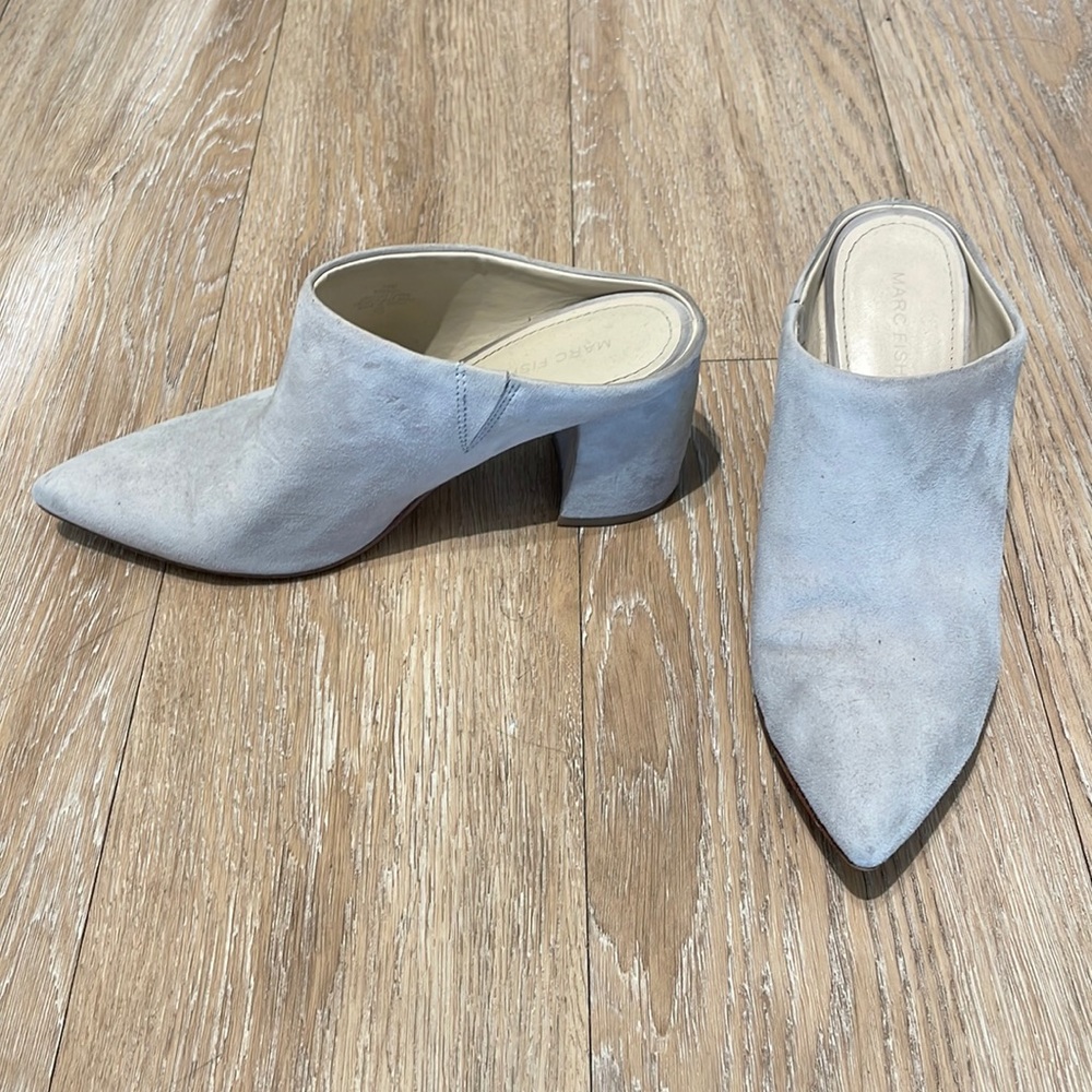 suede gray heels